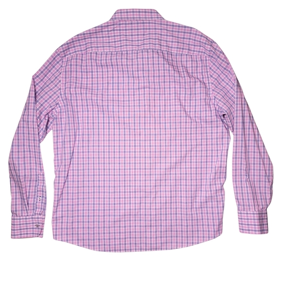 UNTUCKit Pink Blue & White Check Wrinkle-Free Dolcetto Shirt XXL - Picture 3 of 6